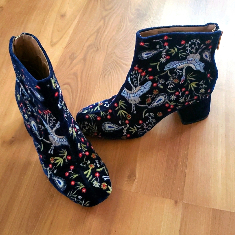 Nanette Lepore "River" Embroidered boots